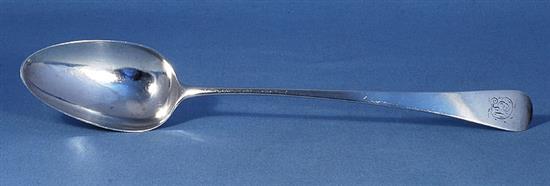 A George III silver basting spoon, Length: 11 ¾”/300mm Weight: 3.1ozs/87grms